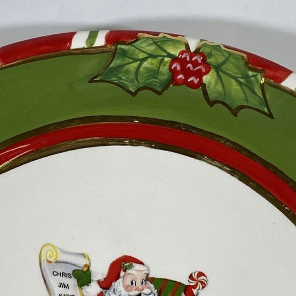 Christopher Radko Christmas Salad Desert Plate Letters to Santa 9” - Picture 3 of 4